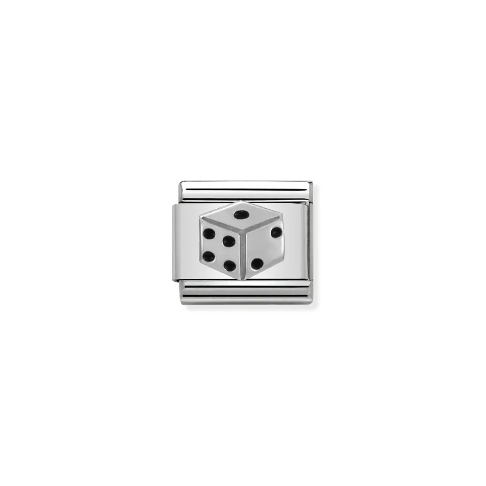 Nomination – Composable Classic SYMBOLS in stainless steel , enamel and 925 sterling silver (11_Dice)