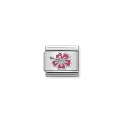 Nomination – COMPOSABLE CLASSIC SYMBOLS IN STAINLESS STEEL , ENAMEL AND 925 STERLING SILVER (24_HIBISCUS PINK)