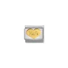 Nomination – Composable Classic SYMBOLS and steel and 18k gold (42_Wife heart)