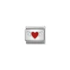 Nomination – Composable Classic SYMBOLS in stainless steel , enamel and 925 sterling silver Heart with wings