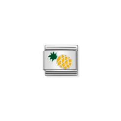 Nomination – Composable Classic SYMBOLS in stainless steel , enamel and 925 sterling silver Pinapple