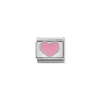 Nomination – Composable Classic SYMBOLS in stainless steel , enamel and 925 sterling silver Pink Heart