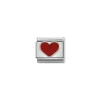Nomination – Composable Classic SYMBOLS in stainless steel , enamel and 925 sterling silver Red Heart