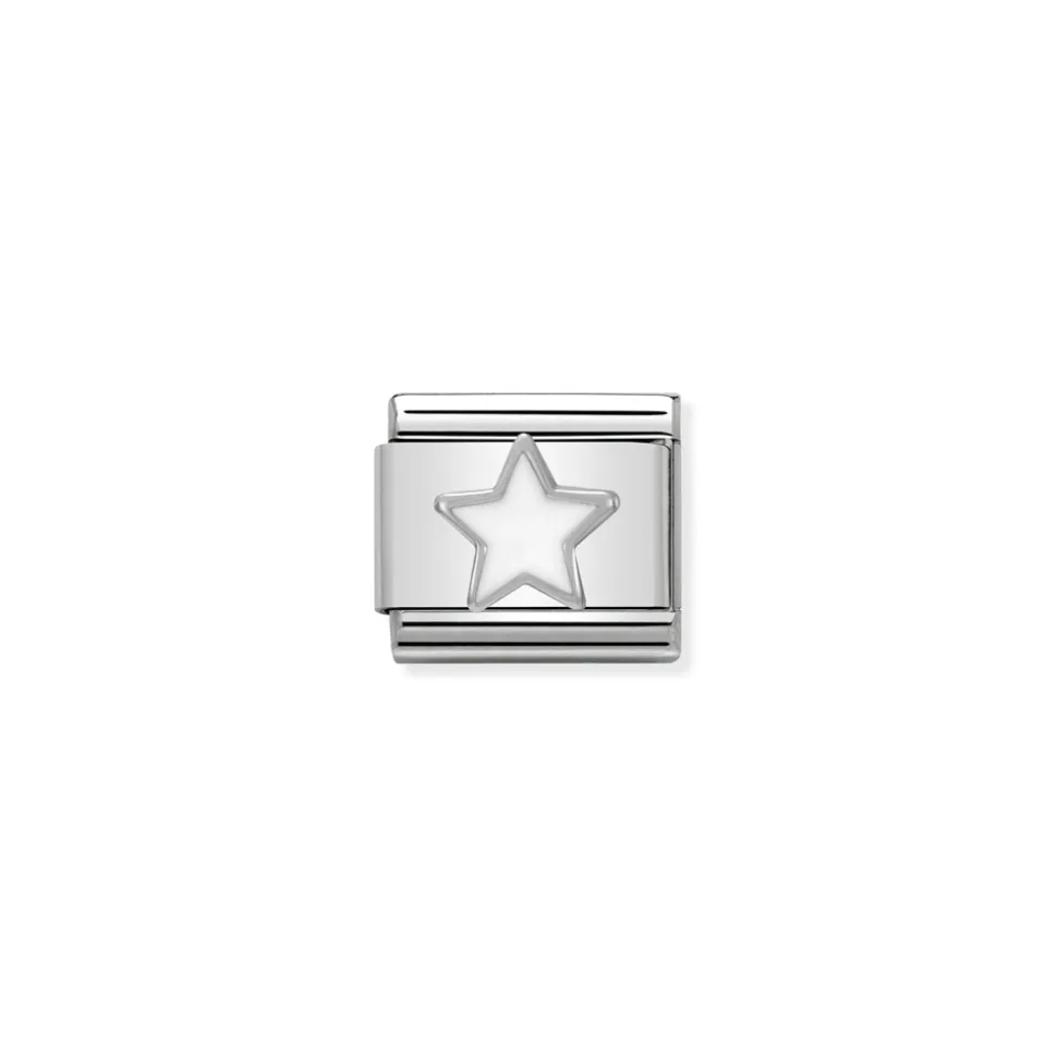 Nomination – Composable Classic SYMBOLS in stainless steel , enamel and 925 sterling silver White Star