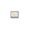 Nomination – COMPOSABLE CLASSIC SYMBOLS IN STAINLESS STEEL WITH 18K GOLD (55_DIAMOND-COATED STAR)