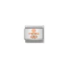 Nomination – Composable Classic Symbols in stainless steel with 9k rose gold and CZ (07_Little girl)