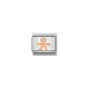 Nomination – Composable Classic Symbols in stainless steel with 9k rose gold and CZ (08_Little boy)