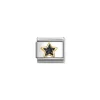 Nomination – Composable Classic GLITTER SYMBOLS in steel, enamel and 18k gold (20_BLACK Star)