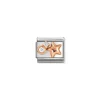 Nomination – COMPOSABLE CLASSIC SYMBOLS IN STAINLESS STEEL WITH 9K ROSE GOLD AND CZ (50_WHITE ROUNDED STAR)