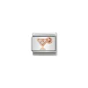 Nomination – Composable Classic Symbols in stainless steel with 9k rose gold and CZ Cocktail