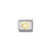 Nomination – Composable Classic SYMBOLS steel and 18k gold (44_Diamond-coated dog footprint)