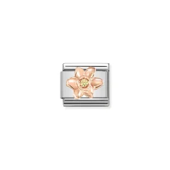 Nomination – Composable Classic Symbols in stainless steel with 9k rose gold and CZ Daffodil