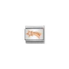 Nomination – Composable Classic Symbols in stainless steel with 9k rose gold and CZ Shooting Star with White CZ