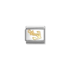 Nomination – Composable Classic SYMBOLS steel and 18k gold (62_NEW Anchor)