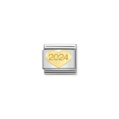 Nomination – Composable Classic SYMBOLS steel and 18k gold Heart 2024