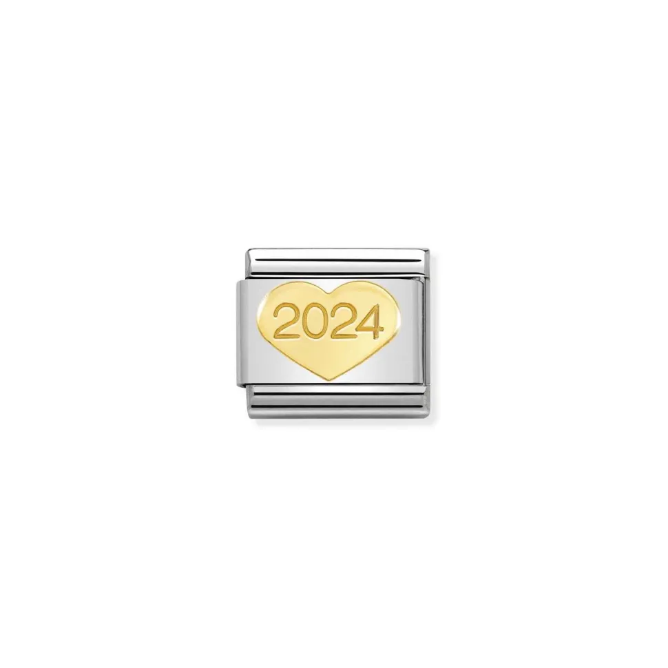 Nomination – Composable Classic SYMBOLS steel and 18k gold Heart 2024