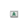 Nomination – Composable Classic SYMBOLS in stainless steel, enamel and 925 sterling silver (08_Christmas Tree)