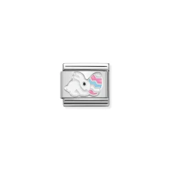 Nomination – Composable Classic SYMBOLS in stainless steel, enamel and 925 sterling silver (19_Easter bunny)