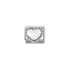 Nomination – Composable Classic SYMBOLS in stainless steel, enamel and 925 sterling silver (36_White raised heart)