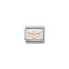 Nomination – Composable Classic SYMBOLS steel and 9k rose gold Heart with dots