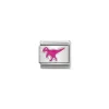 Nomination – Composable Classic SYMBOLS in stainless steel, enamel and 925 sterling silver Dinosaur