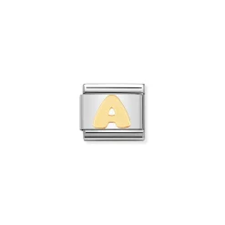 Nomination – COMPOSABLE Classic LETTERS in stainless steel with 18k gold A