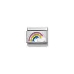 Nomination – Composable Classic SYMBOLS in stainless steel, enamel and 925 sterling silver Rainbow