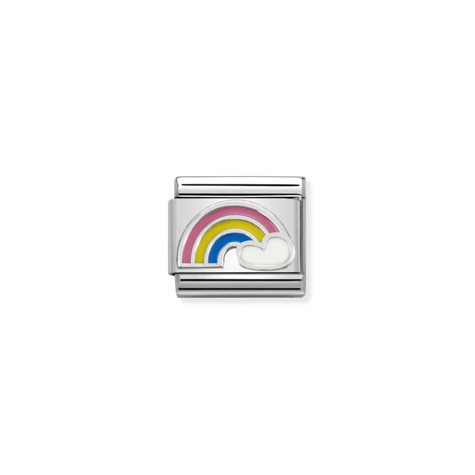 Nomination – Composable Classic SYMBOLS in stainless steel, enamel and 925 sterling silver Rainbow