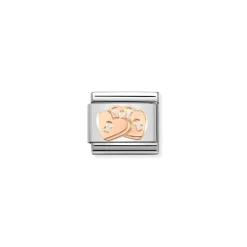 Nomination – Composable Classic SYMBOLS steel and 9k rose gold Padlocks heart