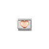 Nomination – Composable Classic SYMBOLS steel and 9k rose gold Raised heart
