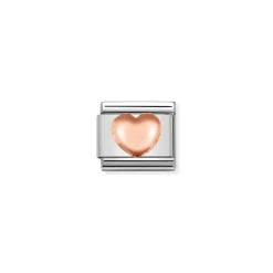 Nomination – Composable Classic SYMBOLS steel and 9k rose gold Raised heart