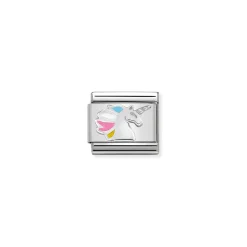 Nomination – Composable Classic SYMBOLS in stainless steel, enamel and 925 sterling silver Unicorn