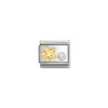 Nomination – Composable Classic SYMBOLS steel, 750 gold, 925 silver and CZ (01_Raised star cz WHITE)