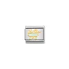 Nomination – Composable Classic SYMBOLS steel, enamel and 18k gold New light blue baby pram