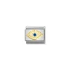 Nomination – Composable Classic SYMBOLS steel, enamel and 18k gold (65_Diamond-coated God Eye)