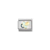 Nomination – Composable Classic SYMBOLS steel, enamel and 18k gold New light blue pacifier