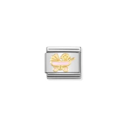 Nomination – Composable Classic SYMBOLS steel, enamel and 18k gold New pink baby pram
