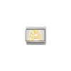 Nomination – COMPOSABLE Classic LETTERS in stainless steel with 18k gold and Cubic Zirconia (01_A)