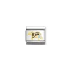 Nomination – Composable Classic SYMBOLS steel, enamel and 18k gold (82_Mum bear BLUE)