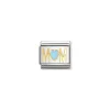 Nomination – Composable Classic SYMBOLS steel, enamel and 18k gold (83_MOM BLUE heart)