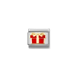 Nomination – Composable Classic SYMBOLS steel, enamel and 18k gold New Red gift box