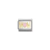Nomination – Composable Classic SYMBOLS steel, enamel and 18k gold (84_MOM PINK heart)