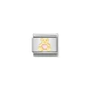 Nomination – Composable Classic SYMBOLS steel, enamel and 18k gold Pink Bear