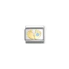 Nomination – Composable Classic SYMBOLS steel, enamel and 18k gold (86_BLUE foot)
