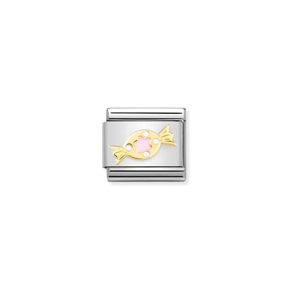 Nomination – Composable Classic SYMBOLS steel, enamel and 18k gold Pink Sweet