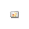 Nomination – Composable Classic SYMBOLS steel, enamel and 18k gold Rabbit with heart