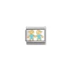Nomination – Composable Classic SYMBOLS steel, enamel and 18k gold (90_BLUE brothers)
