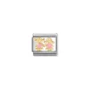Nomination – Composable Classic SYMBOLS steel, enamel and 18k gold (91_PINK Sisters)