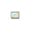 Nomination – Composable Classic SYMBOLS steel, enamel and 18k gold Turquoise green Sweet