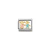Nomination – Composable Classic SYMBOLS steel, enamel and 18k gold (92_Brothers and sisters PINK BLUE)